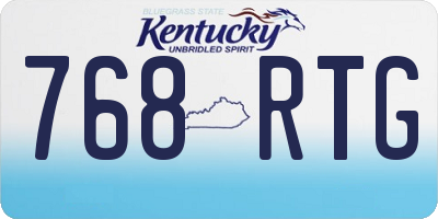KY license plate 768RTG