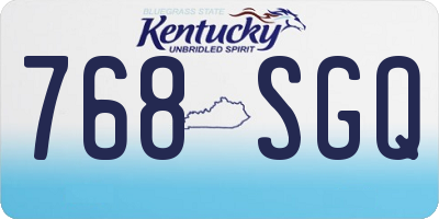 KY license plate 768SGQ