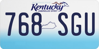 KY license plate 768SGU