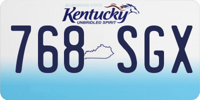 KY license plate 768SGX