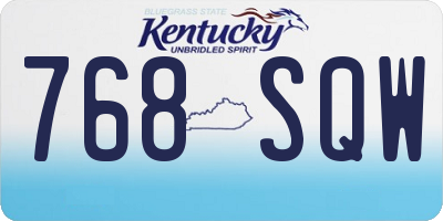 KY license plate 768SQW
