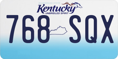 KY license plate 768SQX