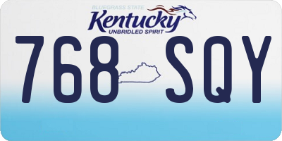 KY license plate 768SQY