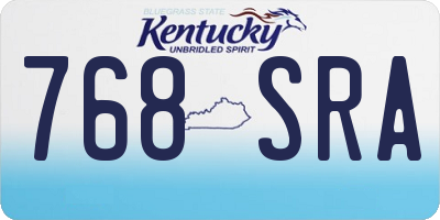 KY license plate 768SRA