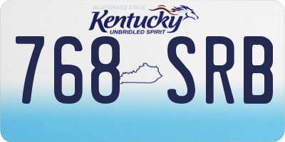 KY license plate 768SRB