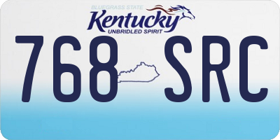 KY license plate 768SRC