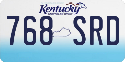 KY license plate 768SRD