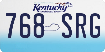 KY license plate 768SRG