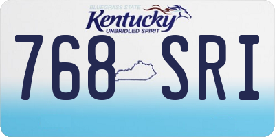 KY license plate 768SRI