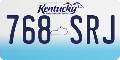 KY license plate 768SRJ