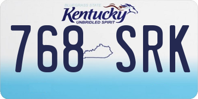 KY license plate 768SRK