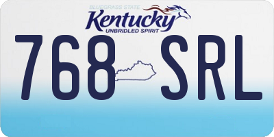 KY license plate 768SRL