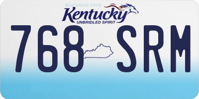 KY license plate 768SRM