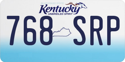 KY license plate 768SRP