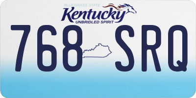 KY license plate 768SRQ