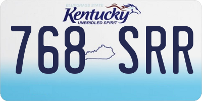 KY license plate 768SRR