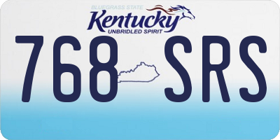 KY license plate 768SRS