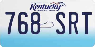 KY license plate 768SRT