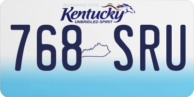 KY license plate 768SRU