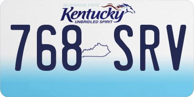 KY license plate 768SRV