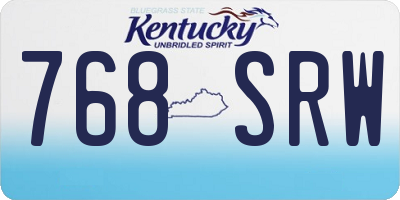KY license plate 768SRW