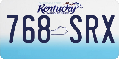 KY license plate 768SRX