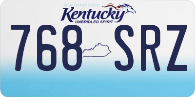 KY license plate 768SRZ