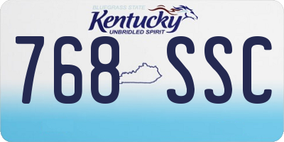 KY license plate 768SSC