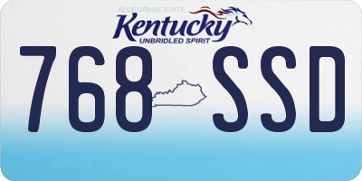 KY license plate 768SSD