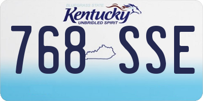 KY license plate 768SSE