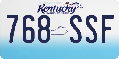 KY license plate 768SSF
