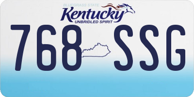 KY license plate 768SSG