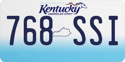 KY license plate 768SSI