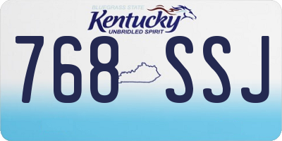 KY license plate 768SSJ