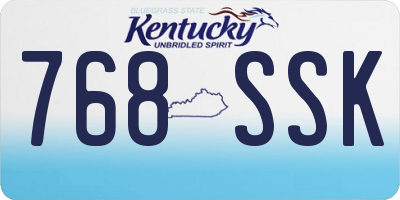 KY license plate 768SSK