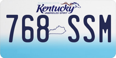 KY license plate 768SSM