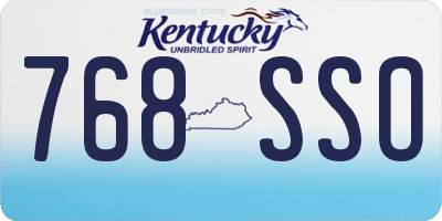 KY license plate 768SSO