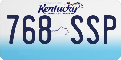 KY license plate 768SSP