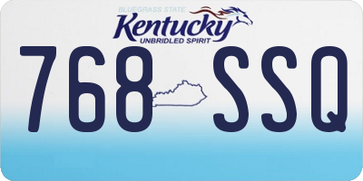 KY license plate 768SSQ