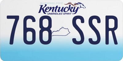 KY license plate 768SSR