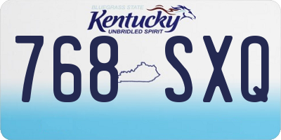 KY license plate 768SXQ
