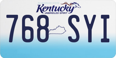 KY license plate 768SYI