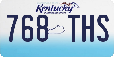 KY license plate 768THS