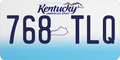 KY license plate 768TLQ