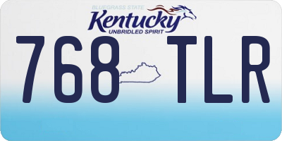 KY license plate 768TLR