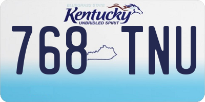 KY license plate 768TNU