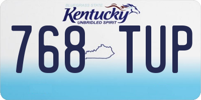KY license plate 768TUP