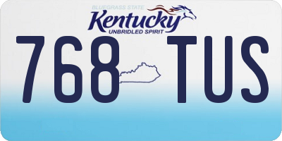 KY license plate 768TUS