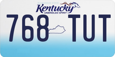 KY license plate 768TUT