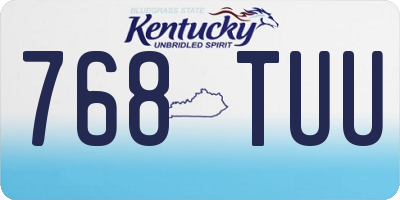 KY license plate 768TUU